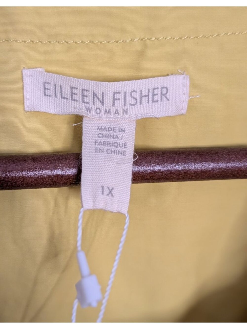 Eileen Fisher Citrn Hooded Anorak Coat 1X Lightweight Organic Cotton Raincoat - Picture 3 of 16